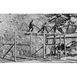 Work sheds under construction