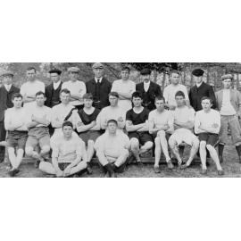 Competitors at Canterbury Agricultural College sports day 
