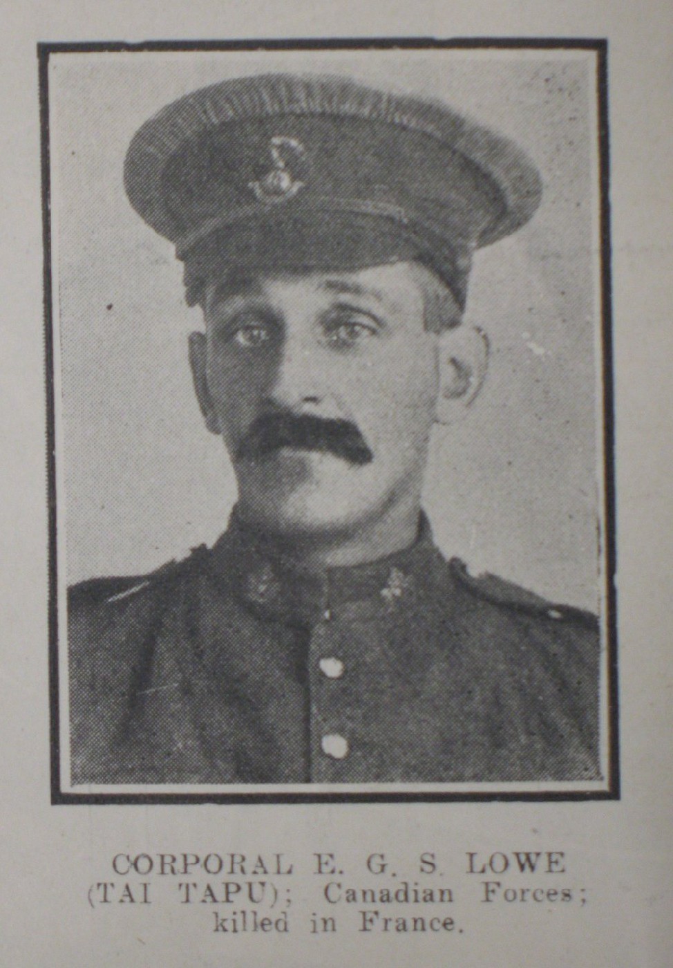 Corporal Ernest George Strong Lowe