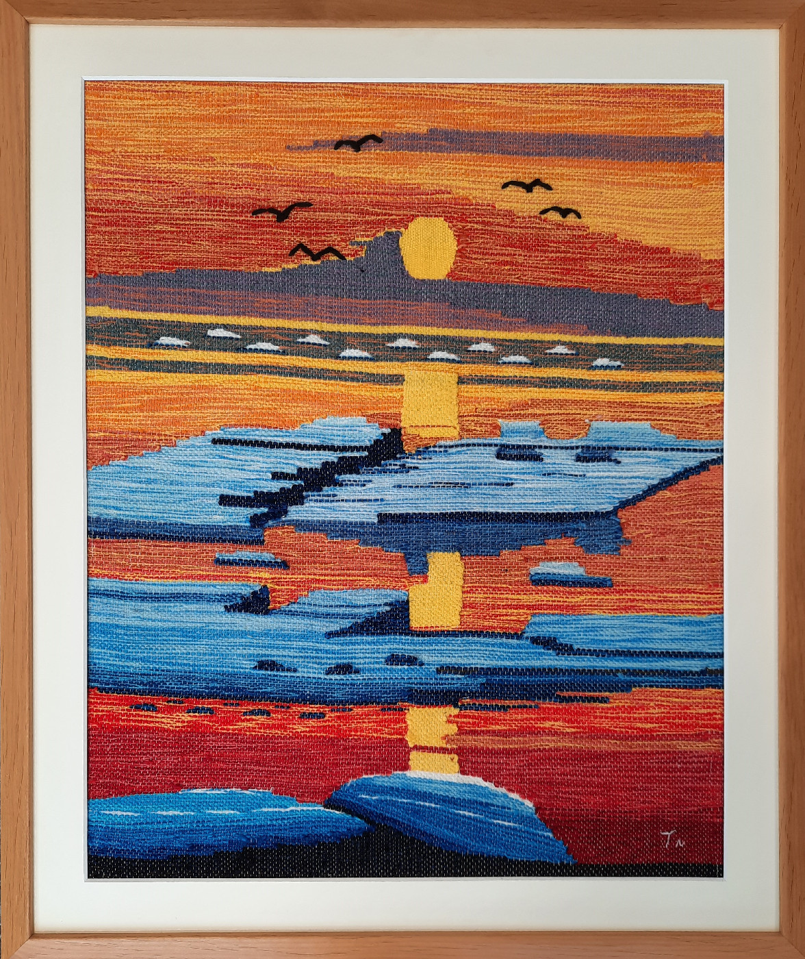 Mrs  Nobu Tomozawa, Morning at Lake Saroma, 2011. Gifted to Malvern Community as part of an art exchange with Yubetsu, Japan. 