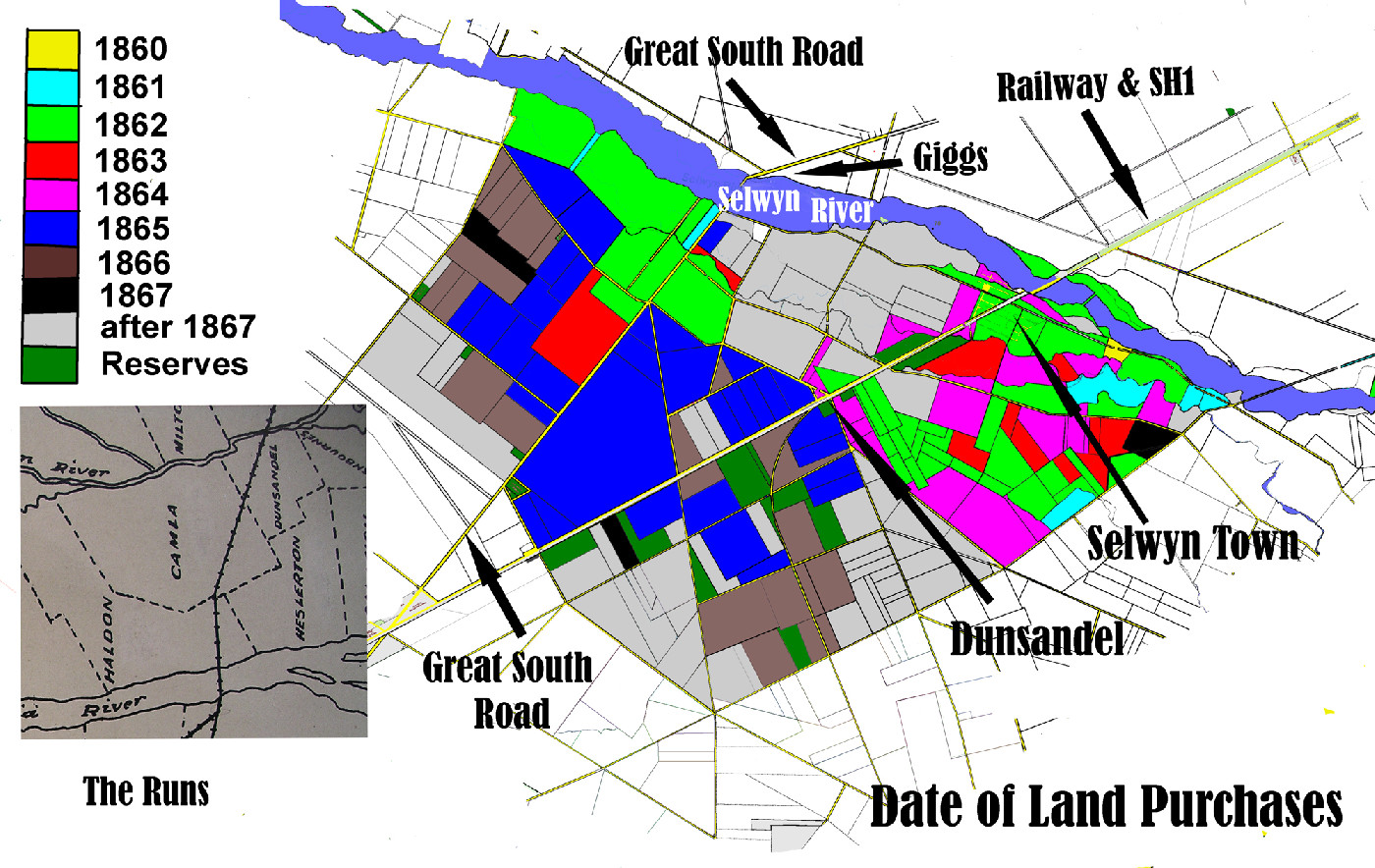 What preceded Dunsandel Town?