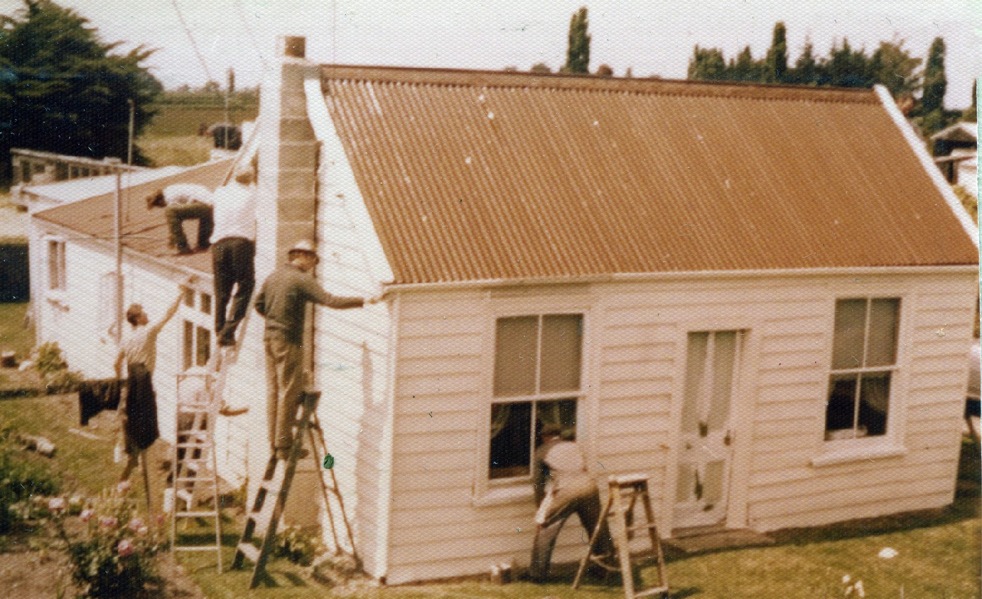 Ellesmere Lions Club painting Miss Welsh's house 1972-3