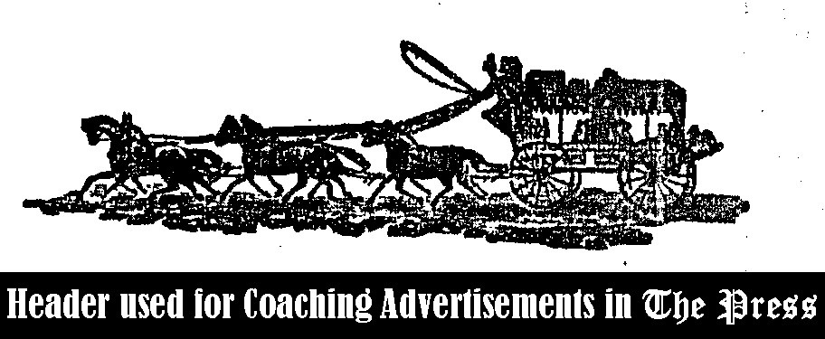 Horse-drawn coaches through Doyleston before 1870