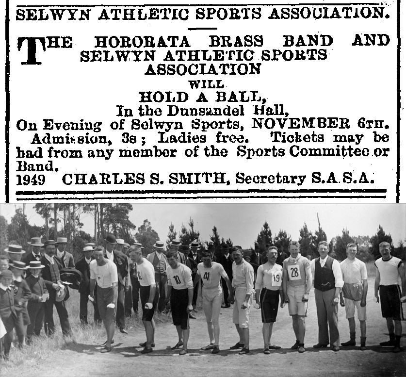 Hororāta Brass Band &amp; Selwyn Athletic Sports Association using the First Dunsandel Hall/Library 