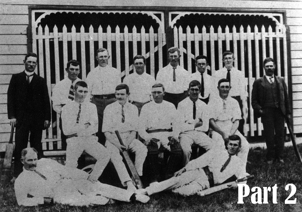 An early Dunsandel Cricket Team. Date unknown.