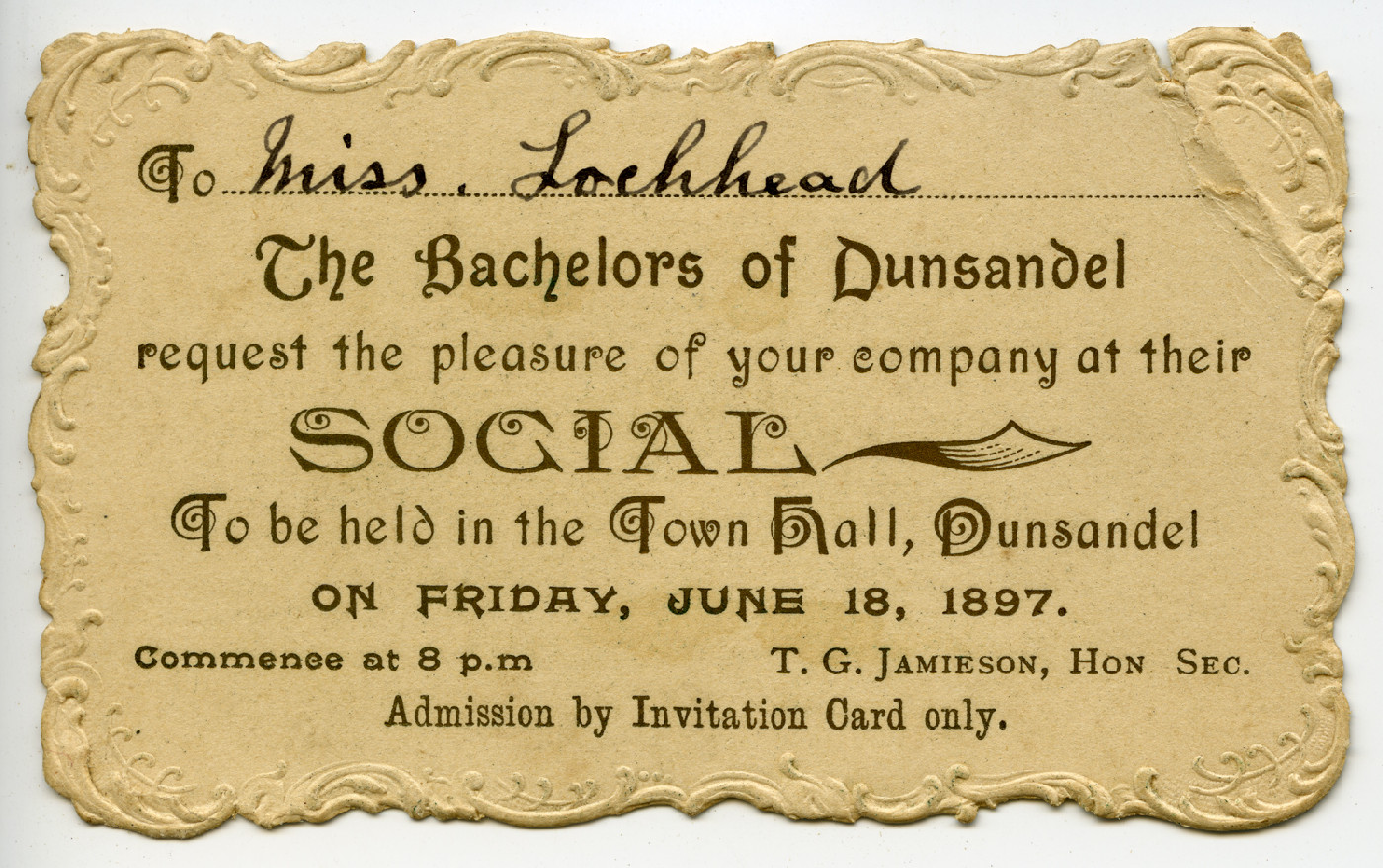 Dunsandel Bachelors and their use of the First Dunsandel Hall/Library