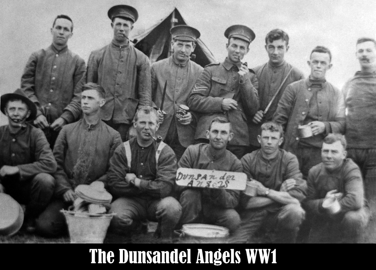 WW1 Group Stevens, Willcox, Sollitt, Swanson, Burgess, Sheat, Sheat, House, Robertson, Brown 