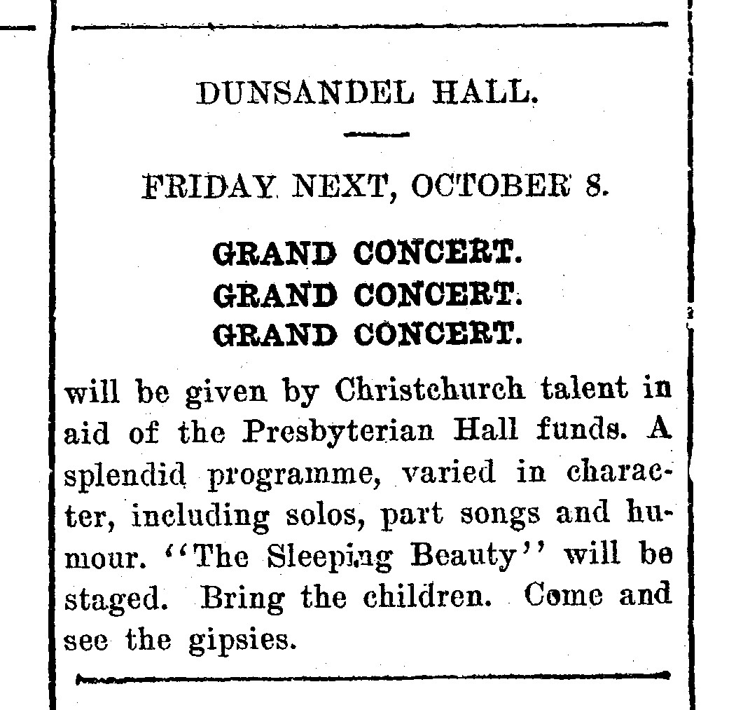 Use of the First Dunsandel Hall/Library to Raise Funds for the Presbyterian Hall