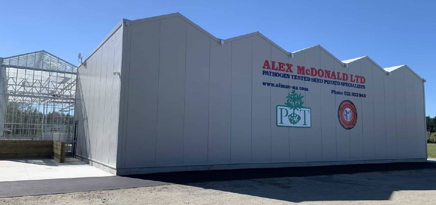 Alex McDonald Ltd premises in Waterholes Road, Springston. 
Source: Potatoes NZ website https://potatoesnz.co.nz/news-info/80-years-of-alex-mcdonald-ltd-powered-by-potatoes/