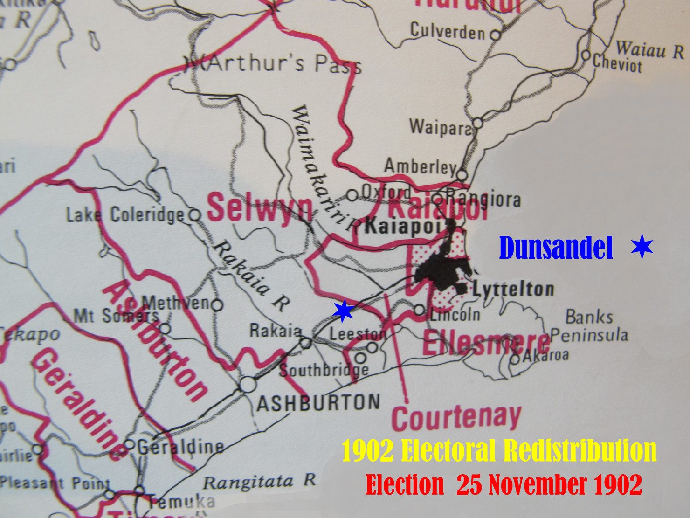 Modified from Alan McRobie "New Zealand Electoral Atlas" c1989 GP Books