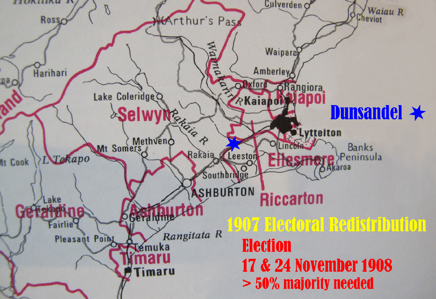 Modified from Alan McRobie "New Zealand Electoral Atlas" c1989 GP Books