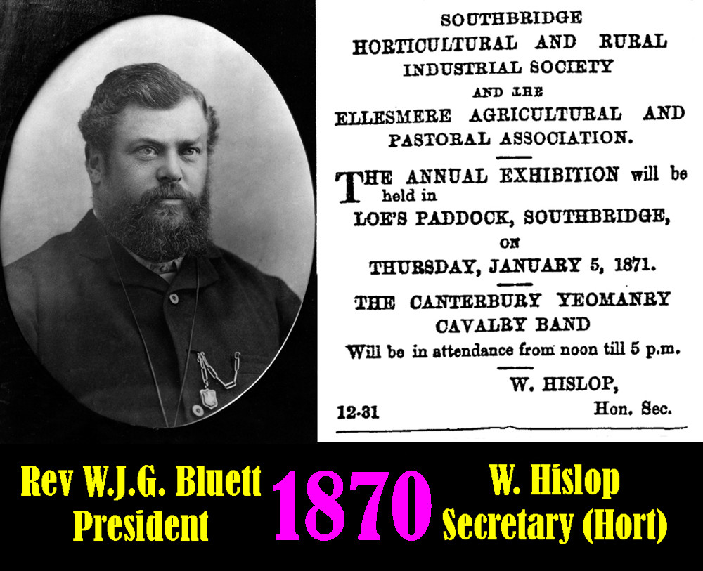 1870    1st  Year of the Ellesmere Agricultural &amp; Pastoral Association