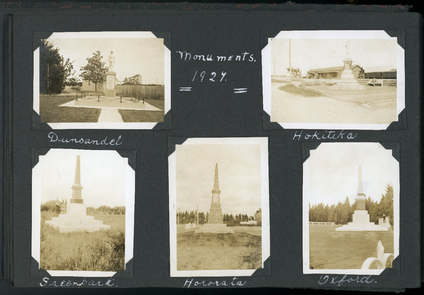 Bessie Powell's photographs of monuments, 1927
