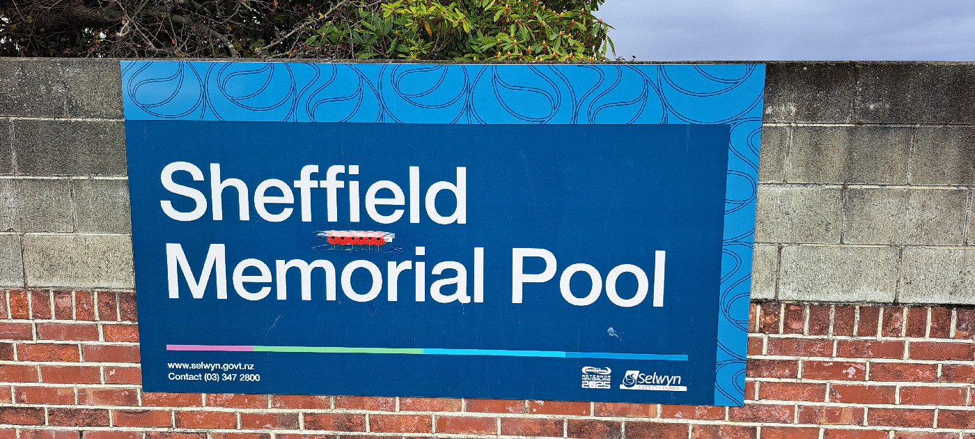 Sign at entrance to Sheffield Memorial Baths, May 2024. Photographed by Sarah Davy