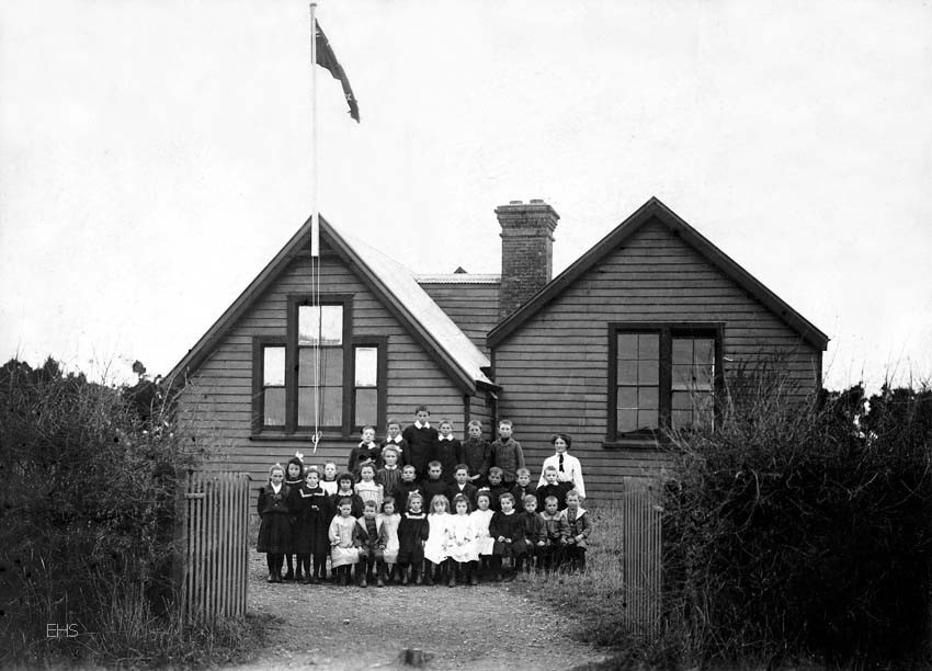 Killinchy School 
Photographer: T.J. Pickering Courtesy of Mrs. W. A. Alexander and Lois McCormick. Ellesmere Historical Society.