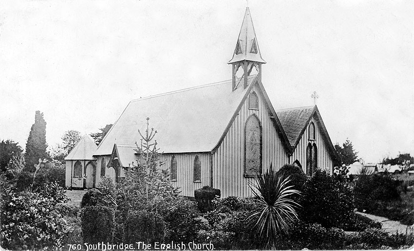 St James Church, Southbridge probably in the 1890s. Ellesmere Historical Society. Barclay-016