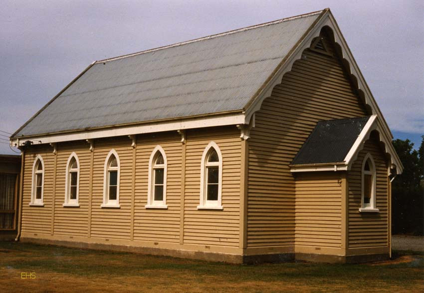 Dunsandel Sunday School Old Church   
Photographer: Allan F Chapman Book 2 10-1-1988 Dunsandel Historical Society DHS-1684  