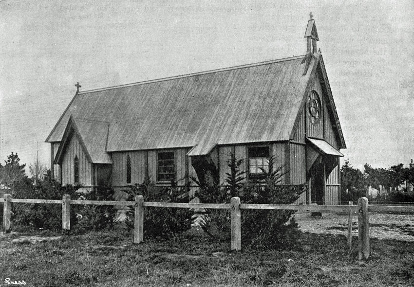 First Catholic Church in Leeston. Ellesmere Historical Society EHS-6981.